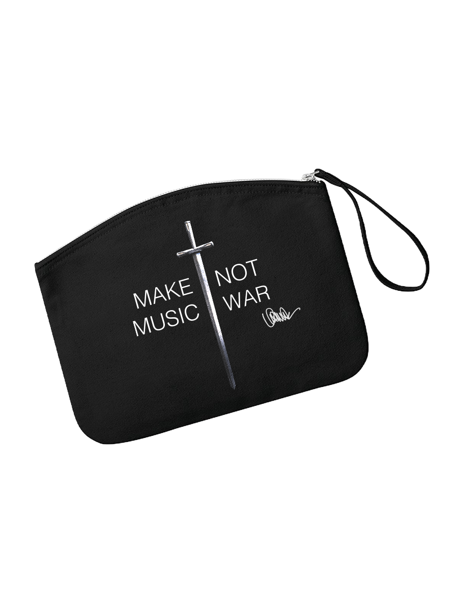 Black Clutch Bag - Make Music Not War