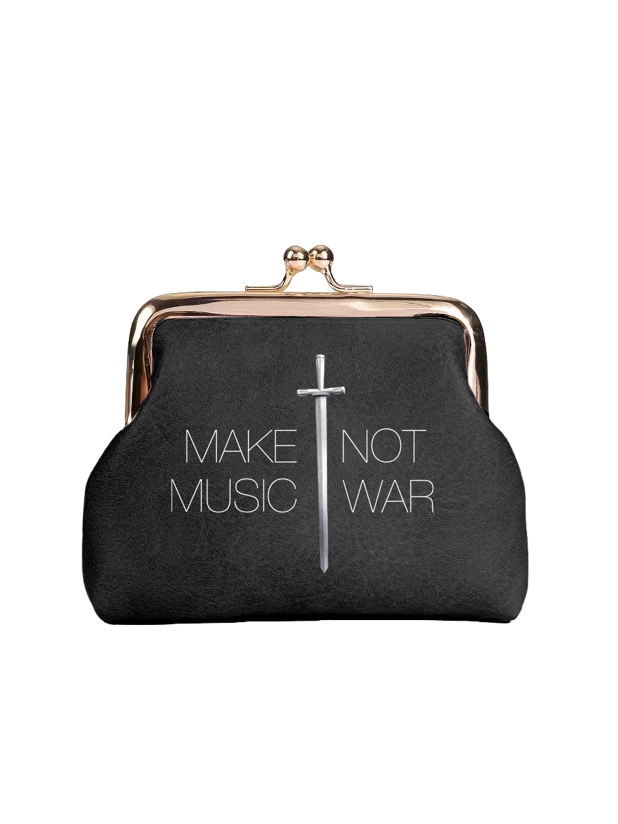 Black Coin Purse - Make Music Not War